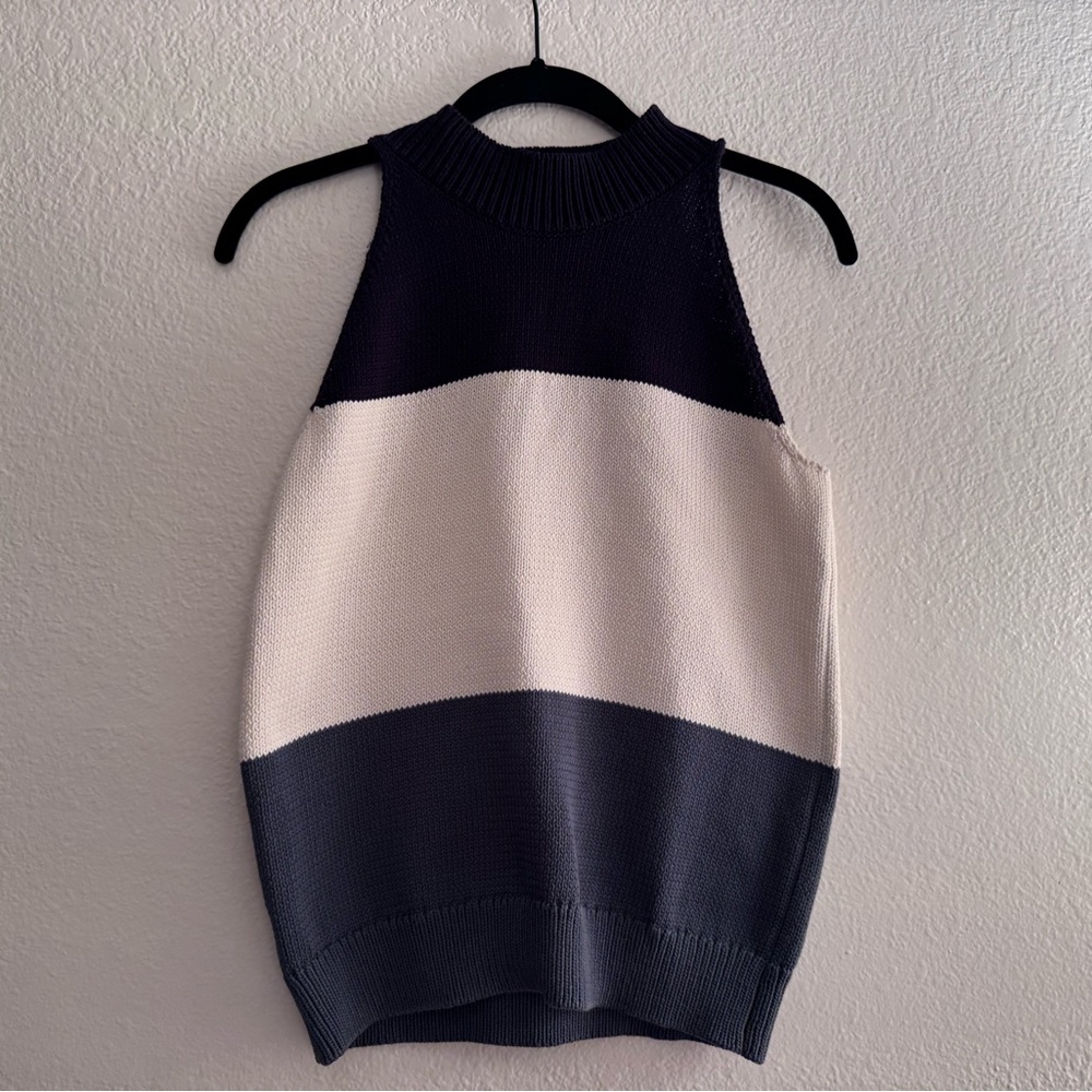 Ann Taylor Colorblock Mock Neck Sweater Tank – Size Small